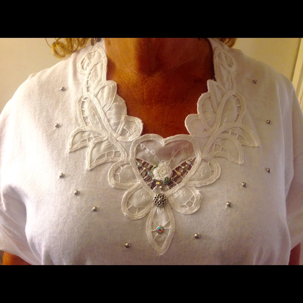 Embellished Cotton T-Shirt
